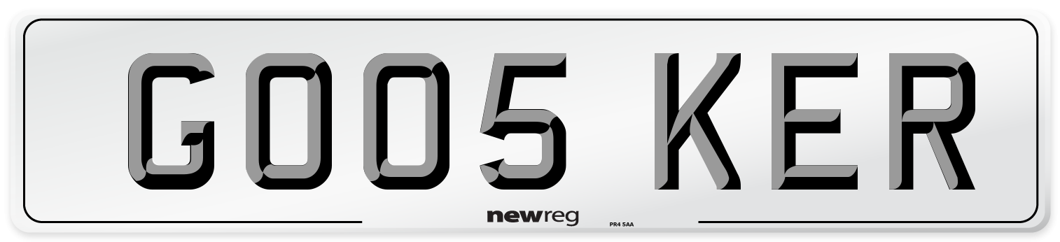GO05 KER Number Plate from New Reg